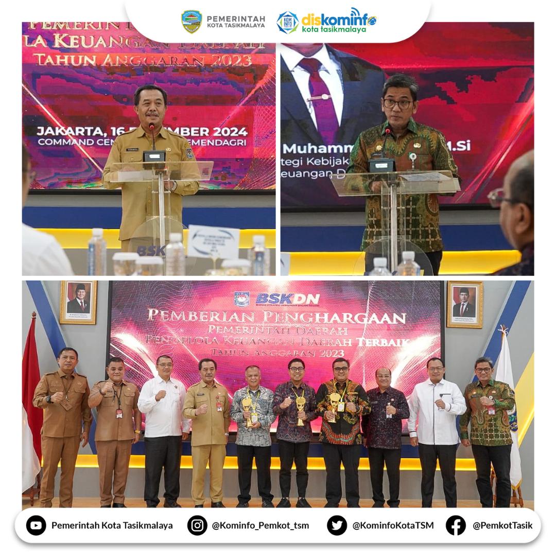 MEMBANGGAKAN!! KOTA TASIKMALAYA KEMBALI MERAIH PENGHARGAAN APBD AWARD 2023