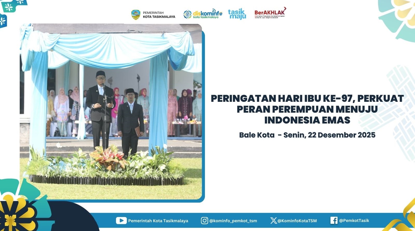 MEMBANGGAKAN!! KOTA TASIKMALAYA KEMBALI MERAIH PENGHARGAAN APBD AWARD 2023